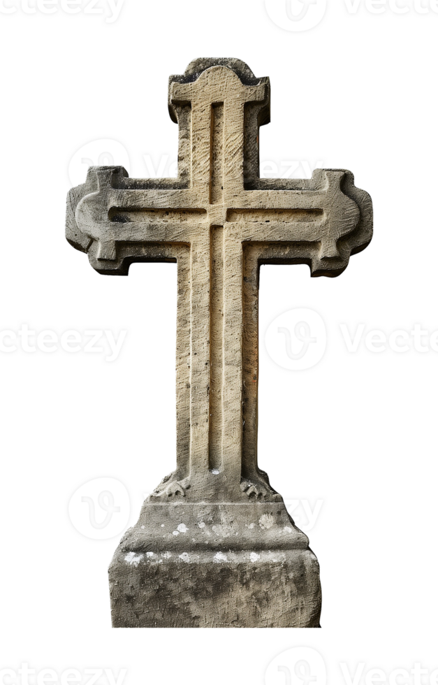 Memorial Intending Cross Isolated on Transparent Background png