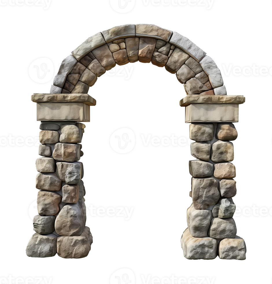 Garden Stone Arch Isolated on Transparent Background png