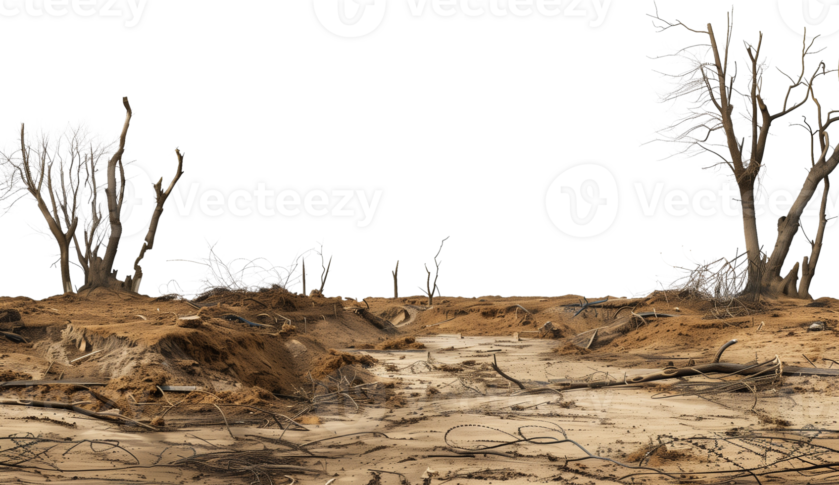 Desolate Area Isolated on Transparent Background png
