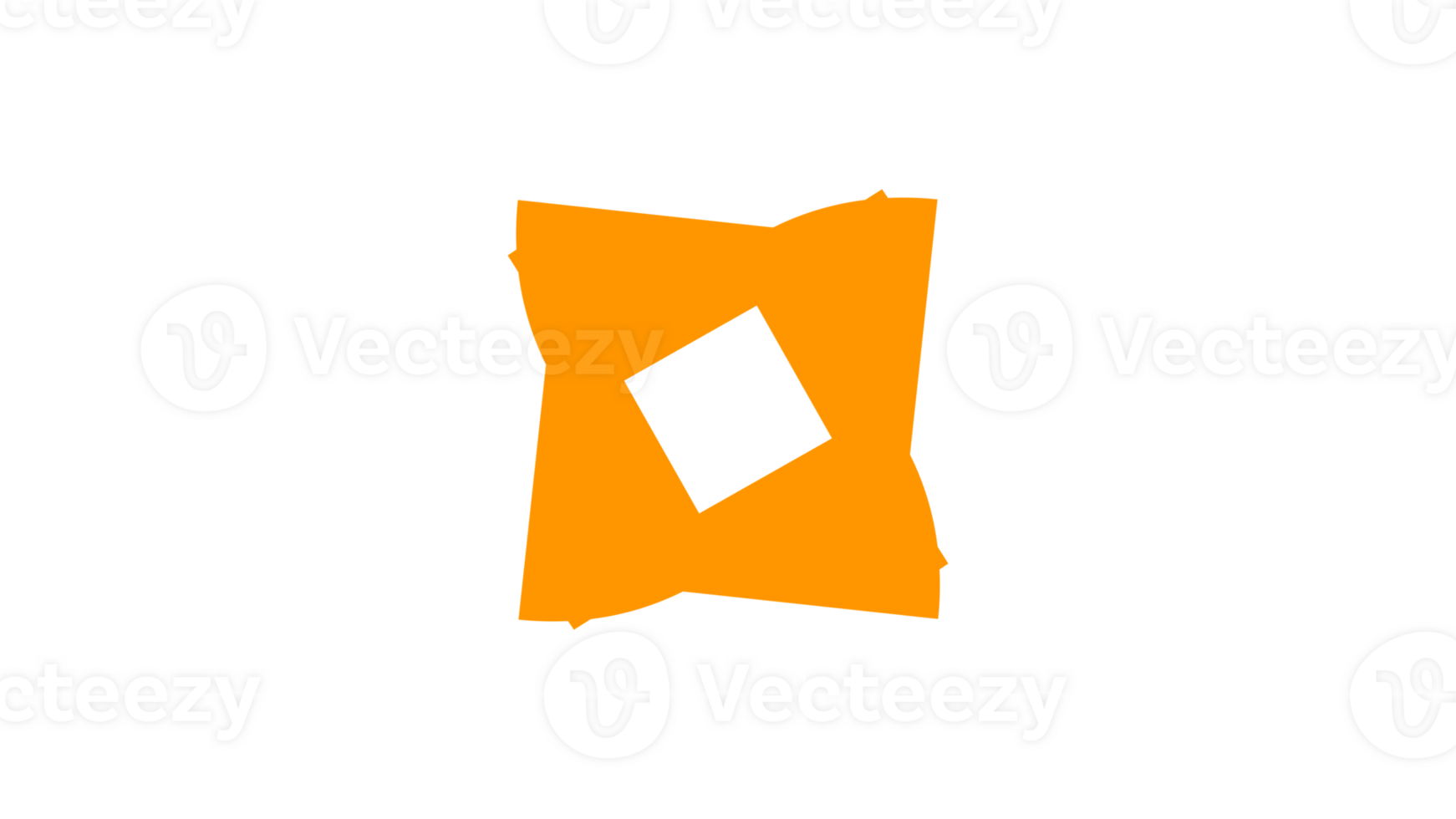a square orange object on a transparent background png