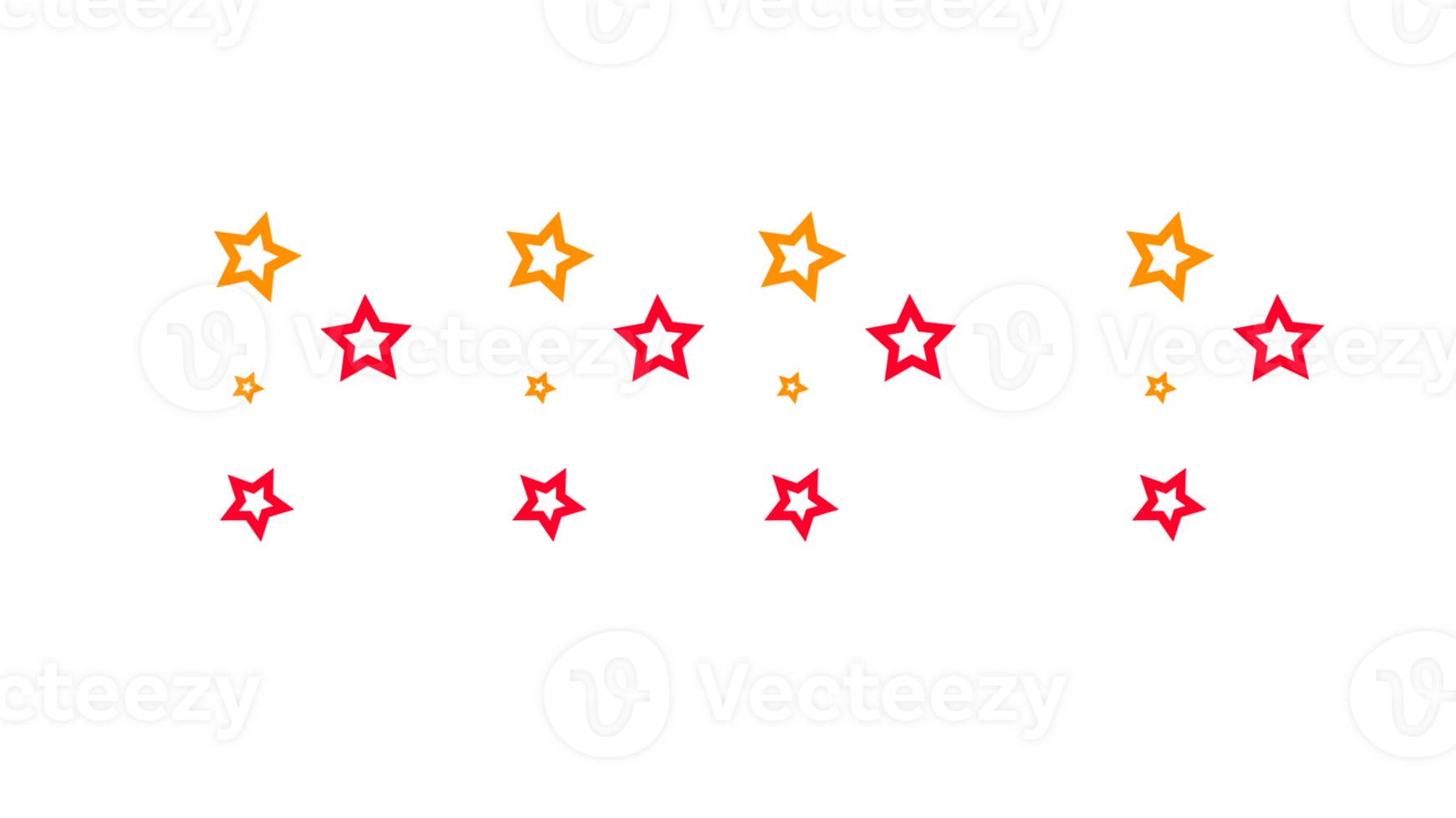 a star pattern with red and orange stars png
