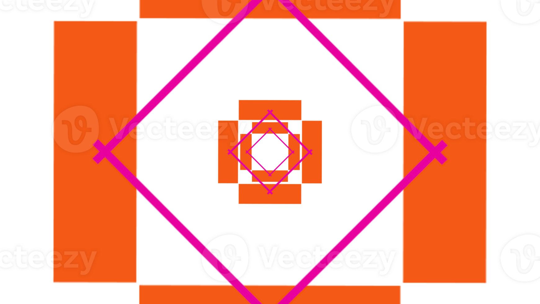 an orange square with a diamond shape in the middle png