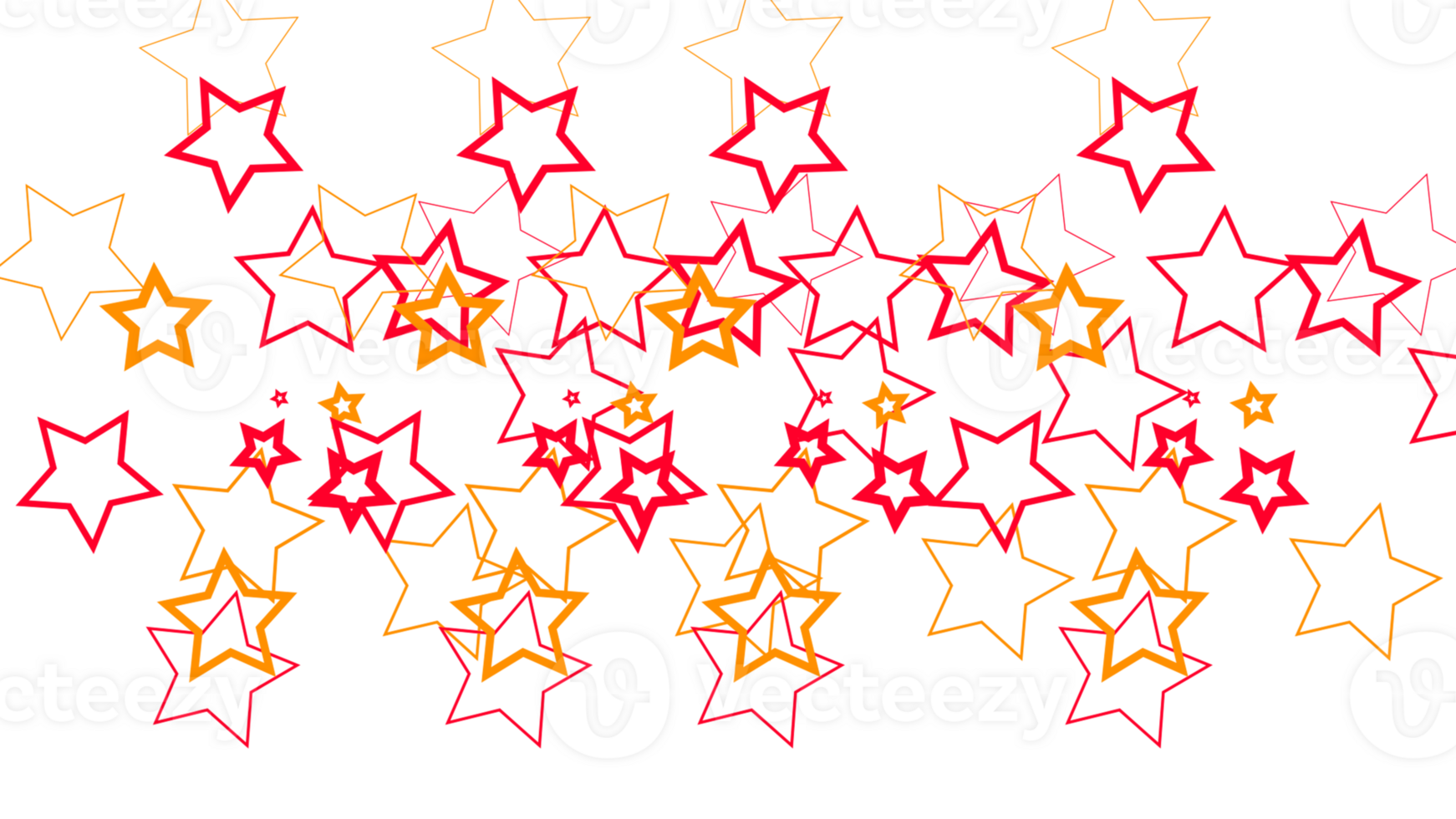 a bunch of red and orange stars on a transparent background png