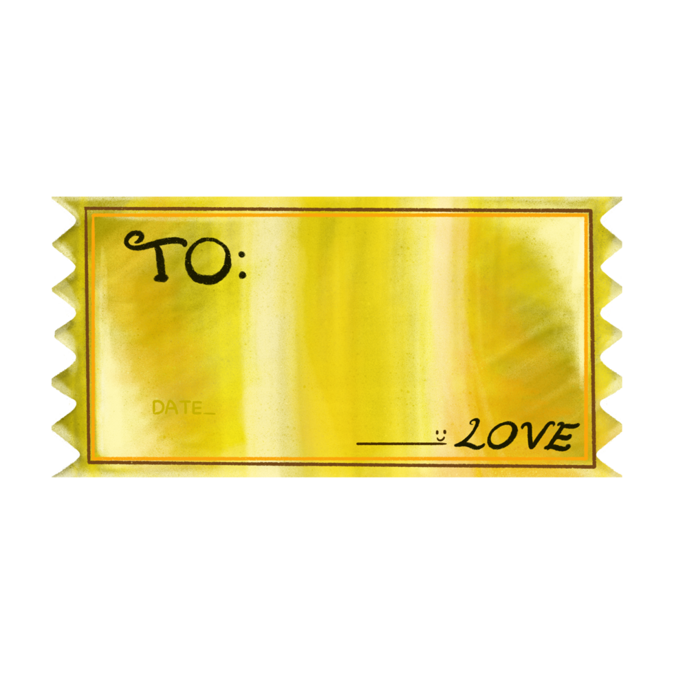 A golden ticket letter or memo template png