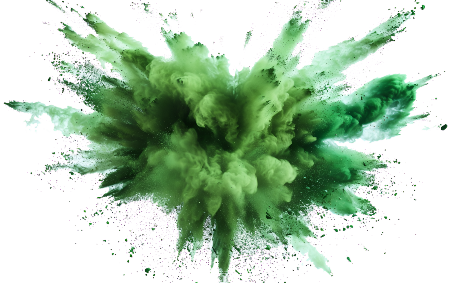 green color explosion isolated on transparant background png