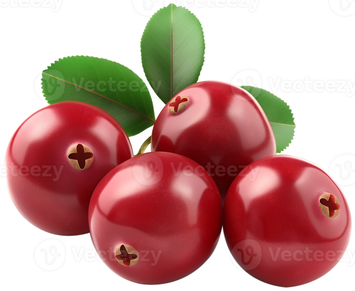 A fresh Cranberry isolated on a transparent background png