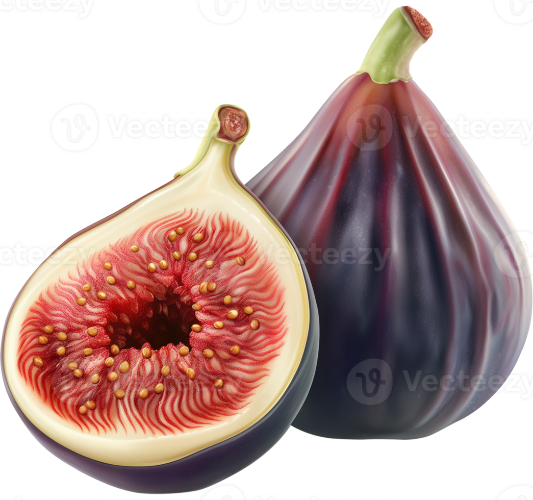 A delicious figs isolated on a transparent background png