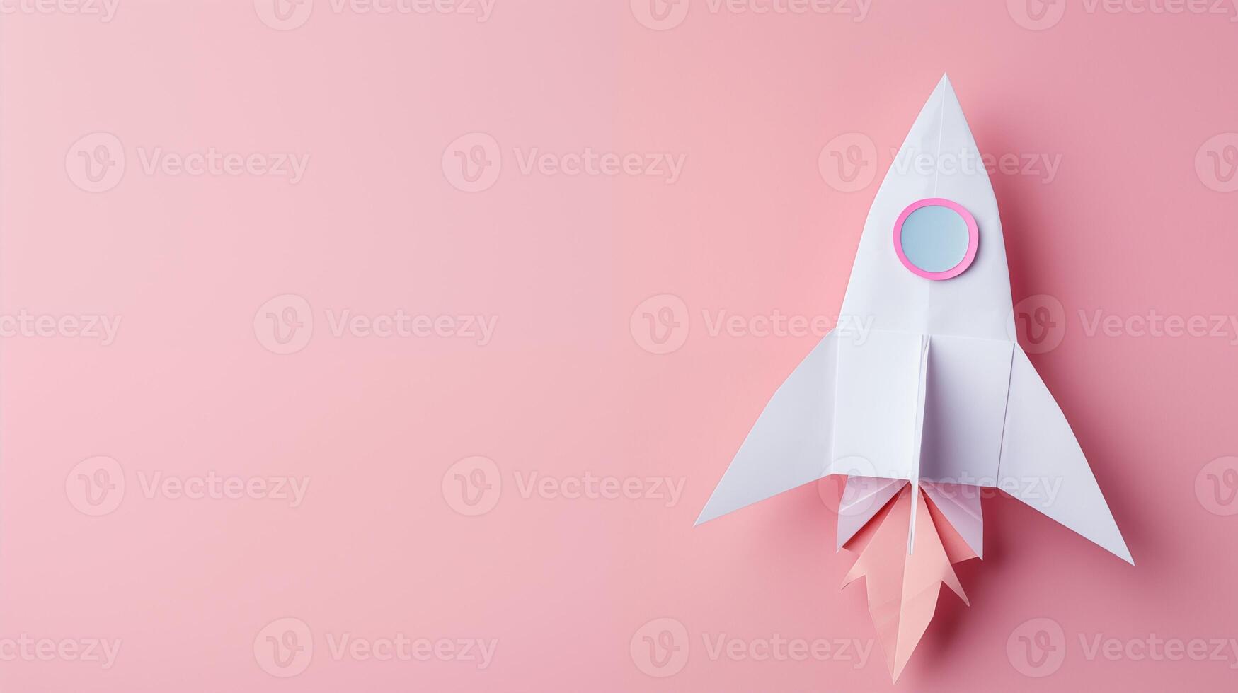 Simple and fun Paper rocket craft project photo