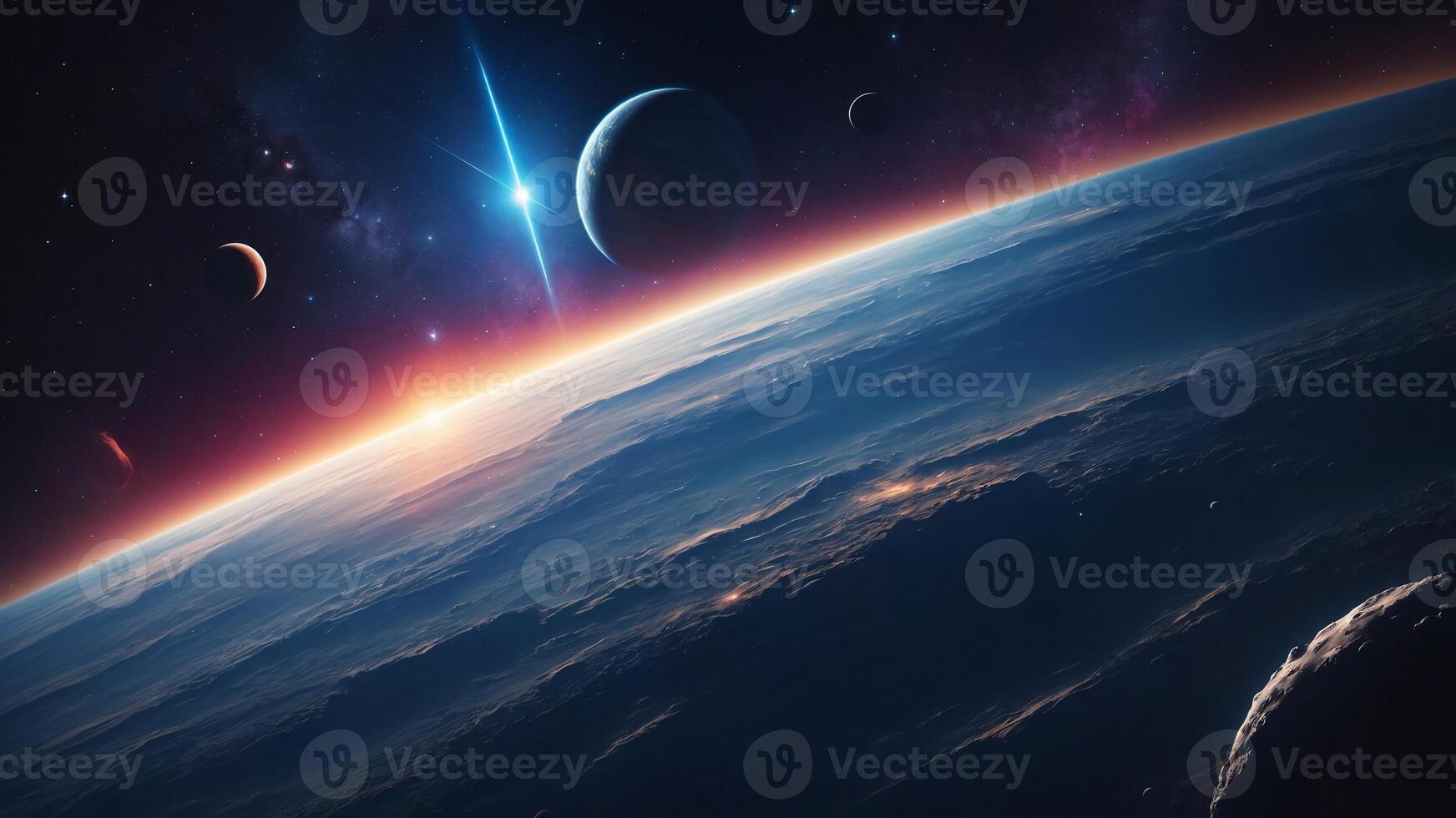 Planetrise over a Distant World photo
