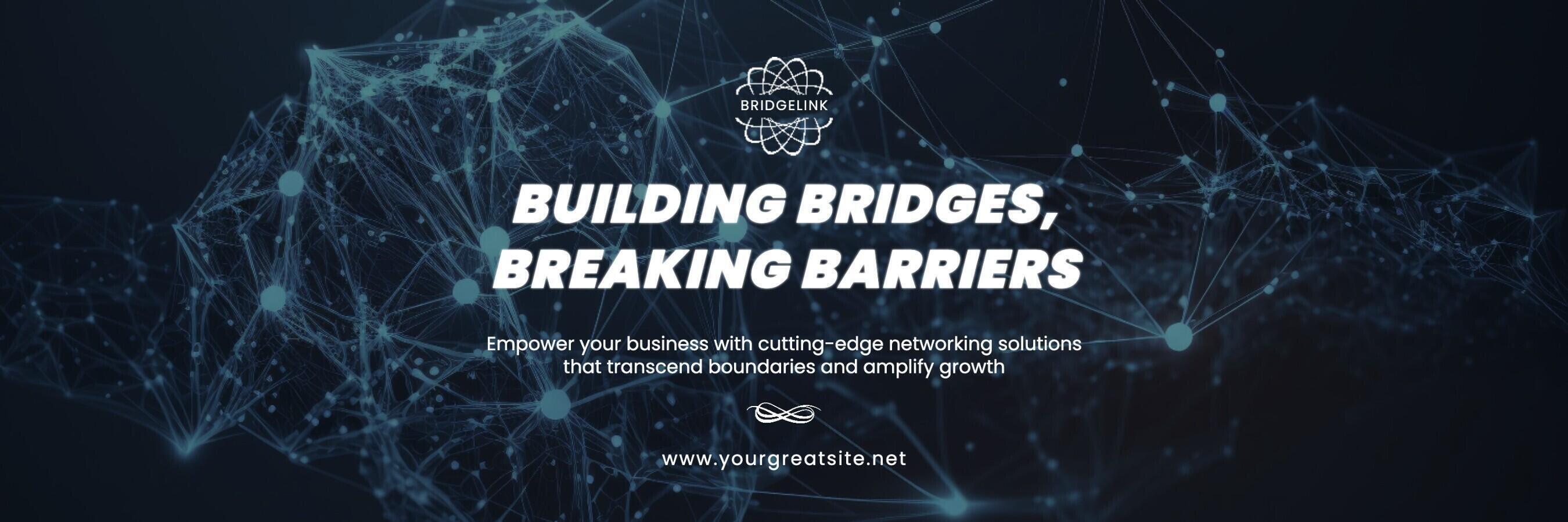 Blue Modern Network Startup Twitter Banner template