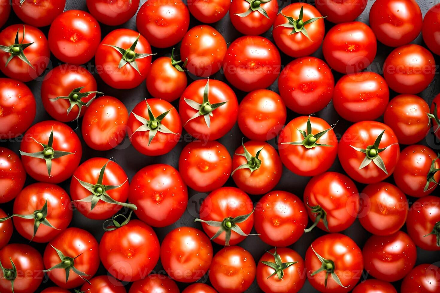 Bunch of fresh red tomatoes from top angle representing a background photo