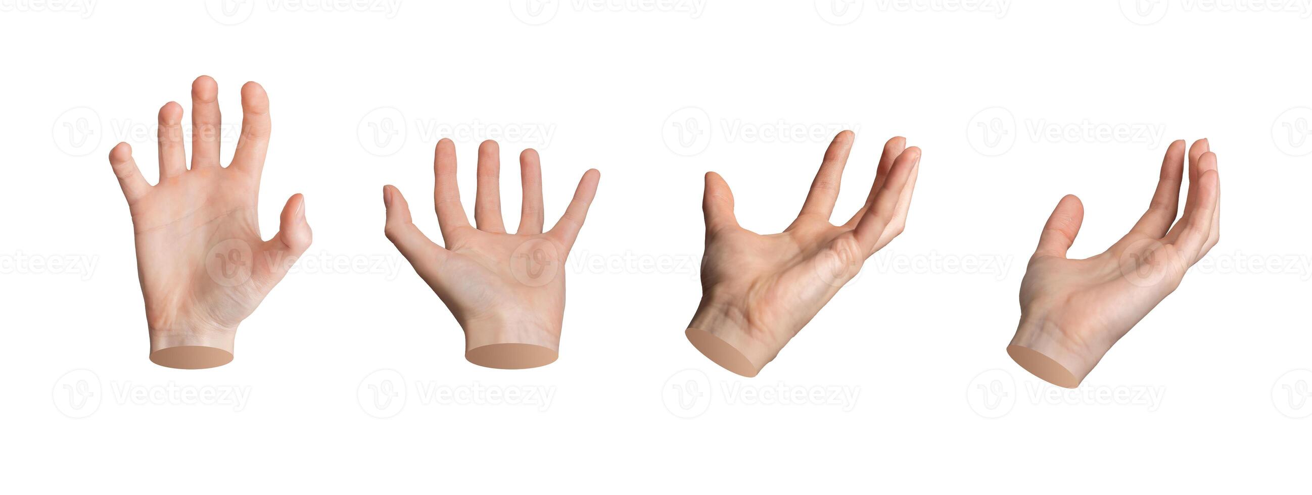 Open hand with spread fingers, reaching and cupped. Offering, presenting, showing closeup. Grab, photo