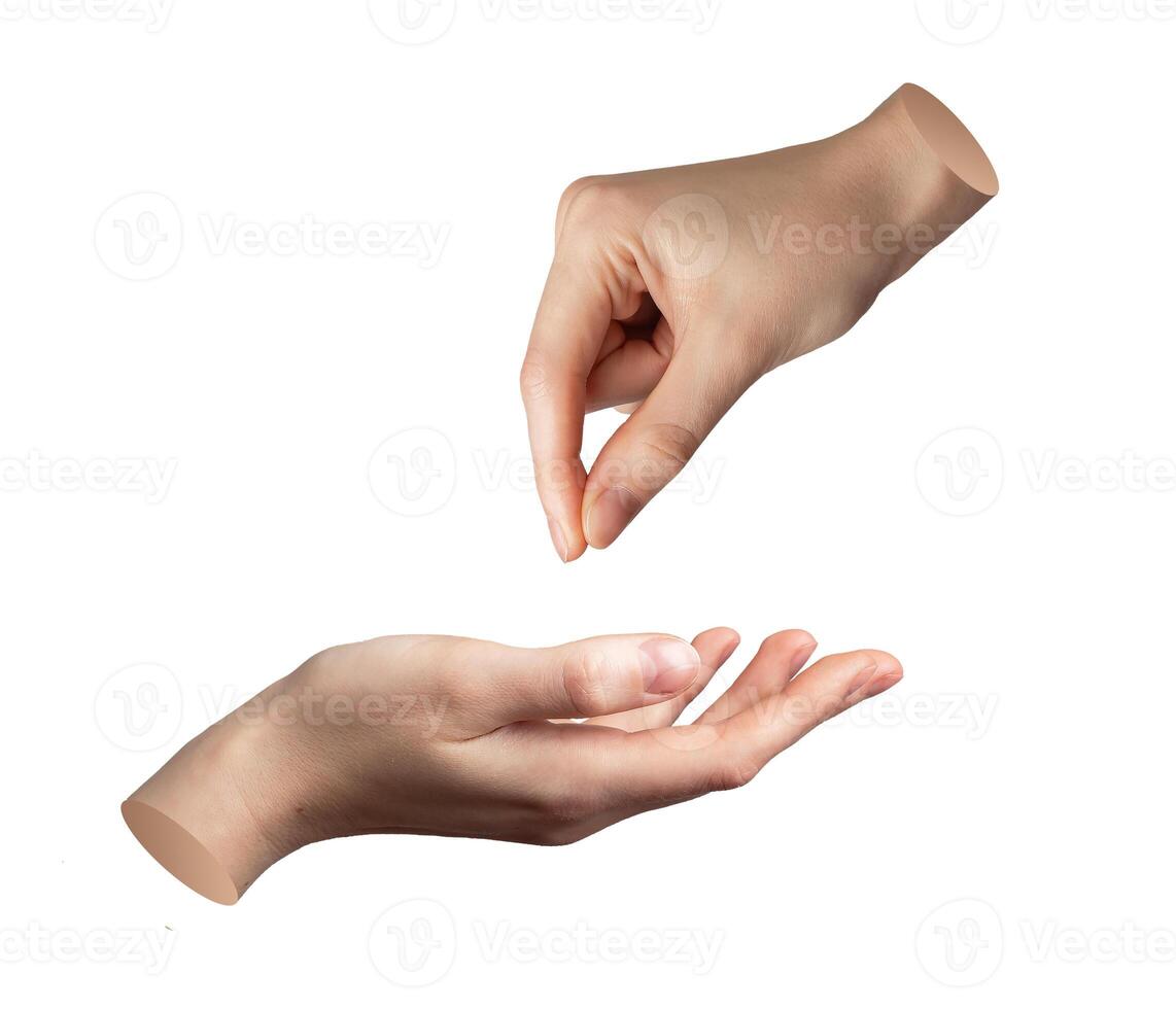 Hand pinching, taking, giving, picking. Finger grabbing, holding. Pleading, begging. Gesture sign, photo