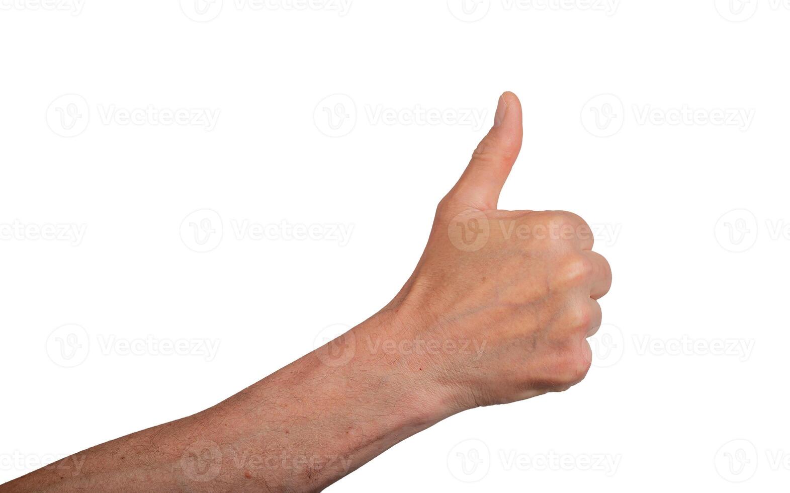 Thumb up gesture, hand good finger like yes okay isolated. Positive best approve business sign photo