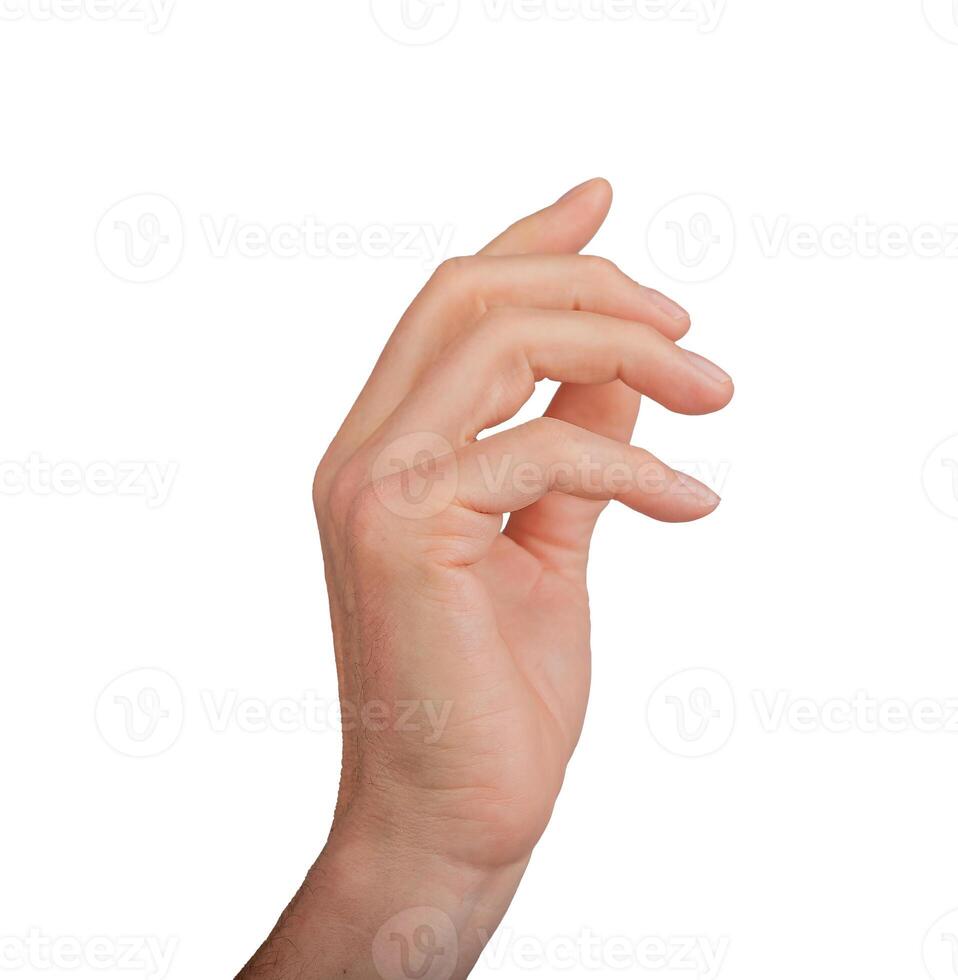 Finger touching, hand clicking gesturing. Index pointing isolated, arm white interaction invisible. photo