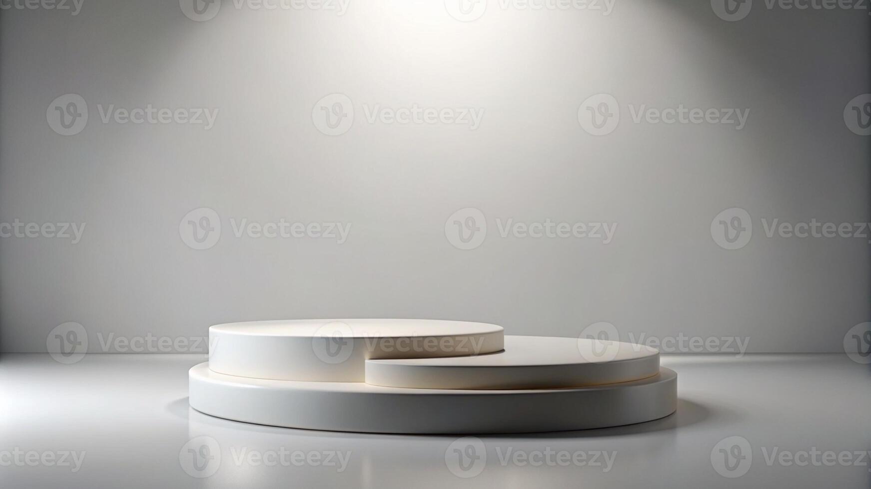 3D rendering image illustration of empty space podium display for product mockup background photo