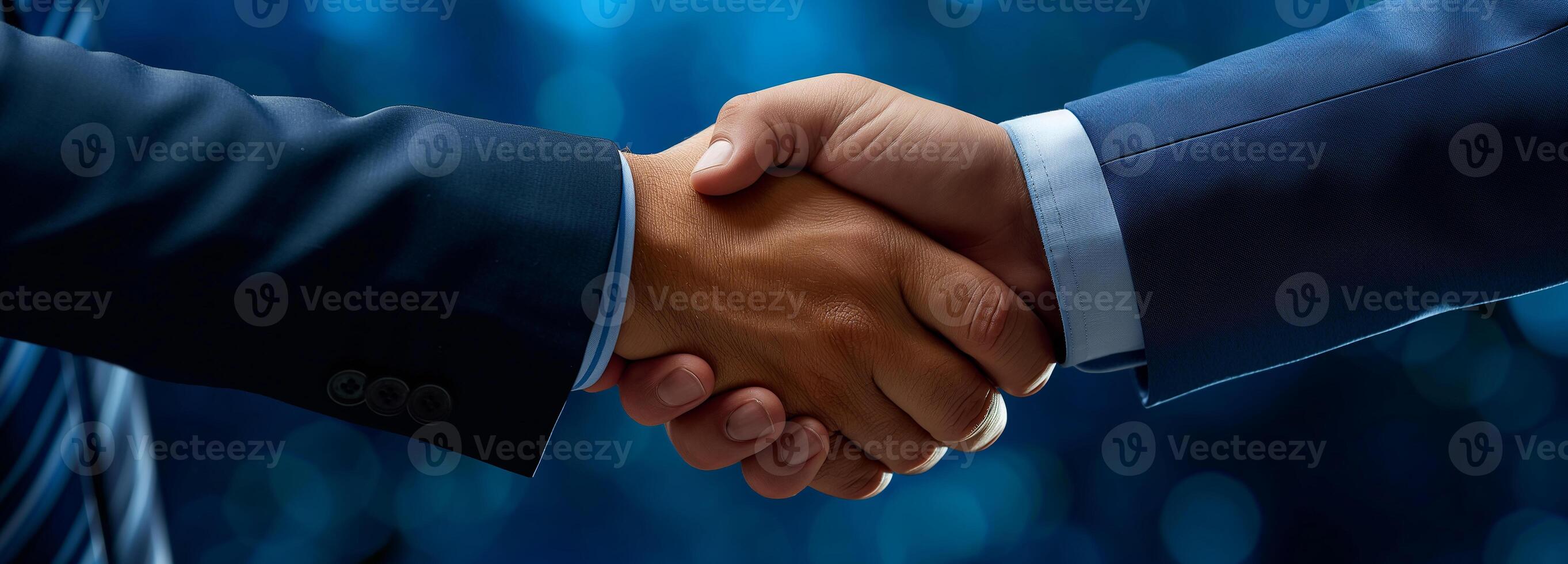 Close up of Successful businessmen shaking hands in the office photo