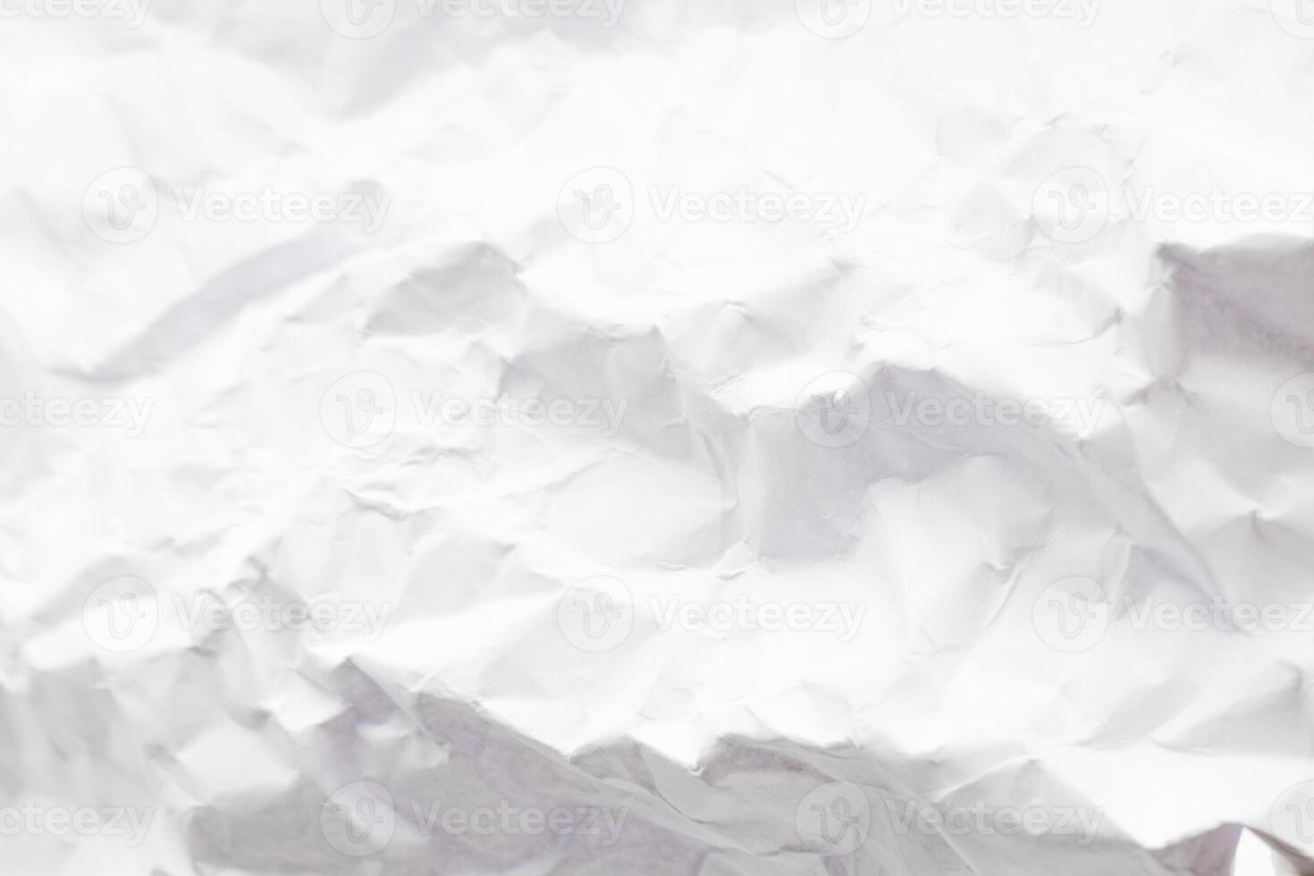 Crumpled white paper texture background, clumps of crumpled paper photo