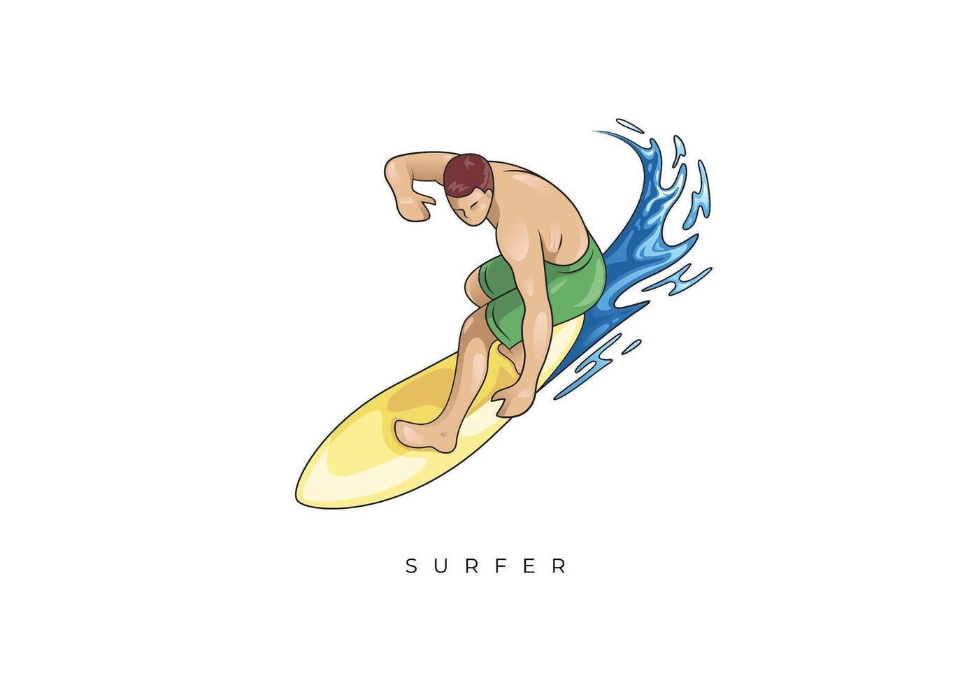 COLORED SURFER STOCK vector