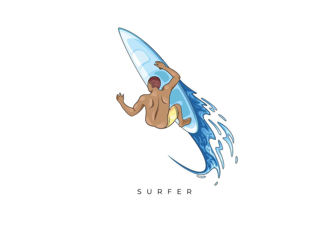 COLORED SURFER STOCK vector