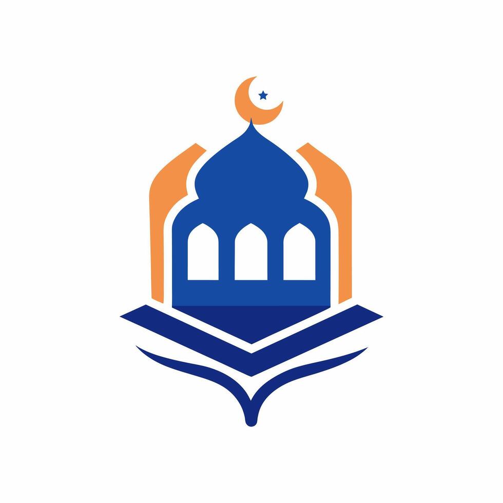 Islamic mosque modern logo vector