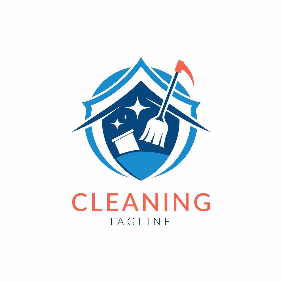Cleaning abstract modern logo vector