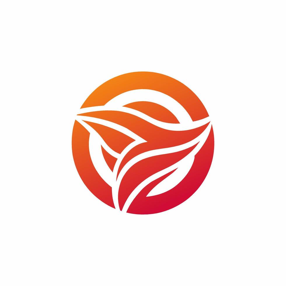 Gradient abstract shape logo design vector
