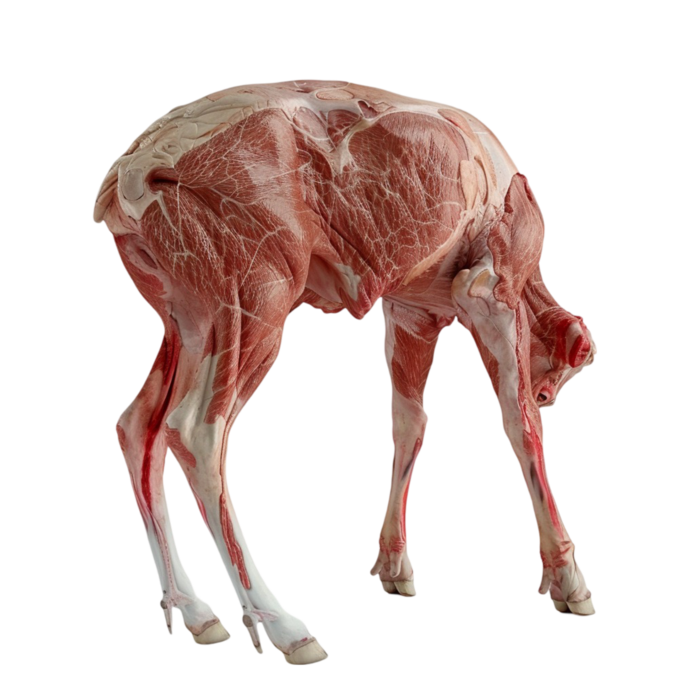 Deer Anatomy on Transparent Background AI-Generative png