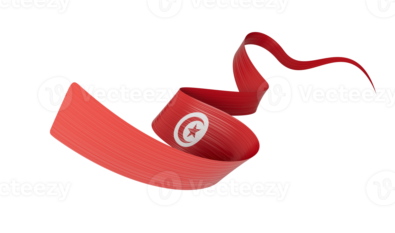 Tunisia flag, 3d illustration png