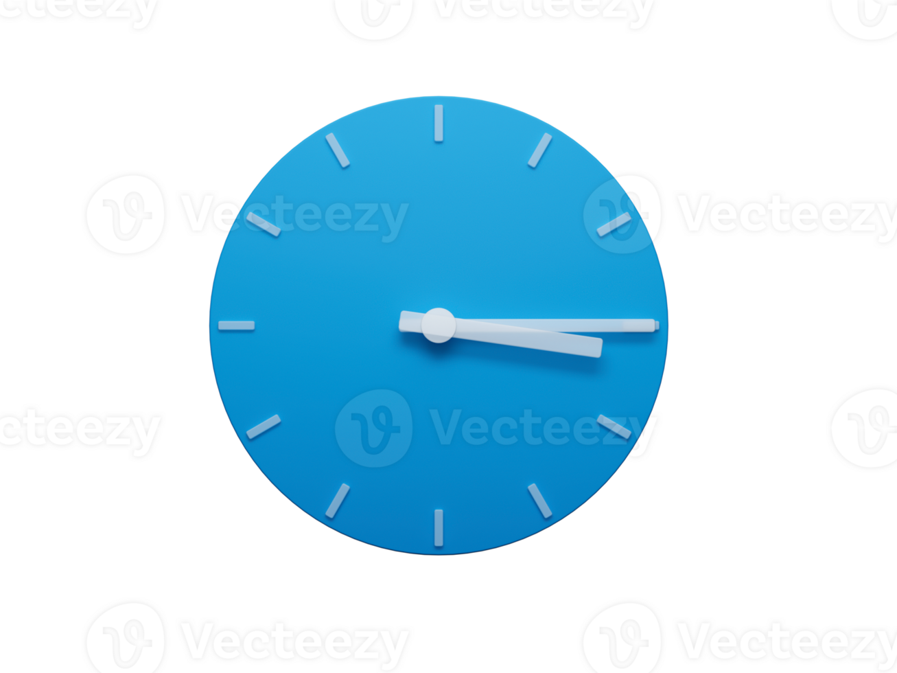 Minimal Clock time Three Fifteen 3d illustration png