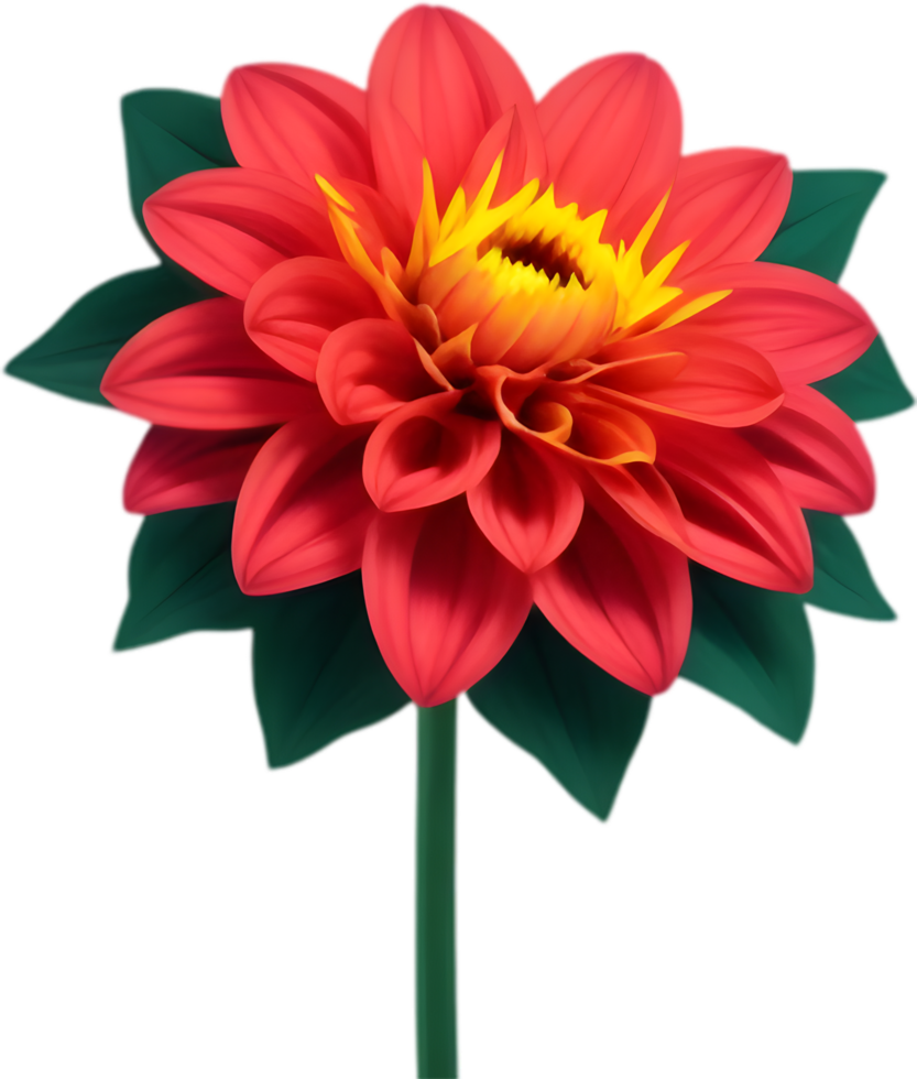 Vibrant dahlia blooms radiate cheerful garden charm. AI-generated. png