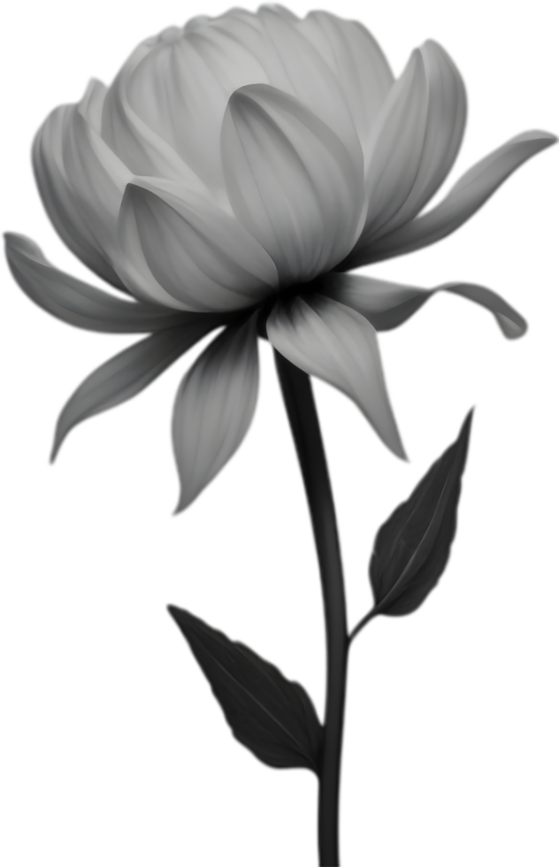 Delicate white dahlia blooms enchant with pristine petals. AI-generated. png