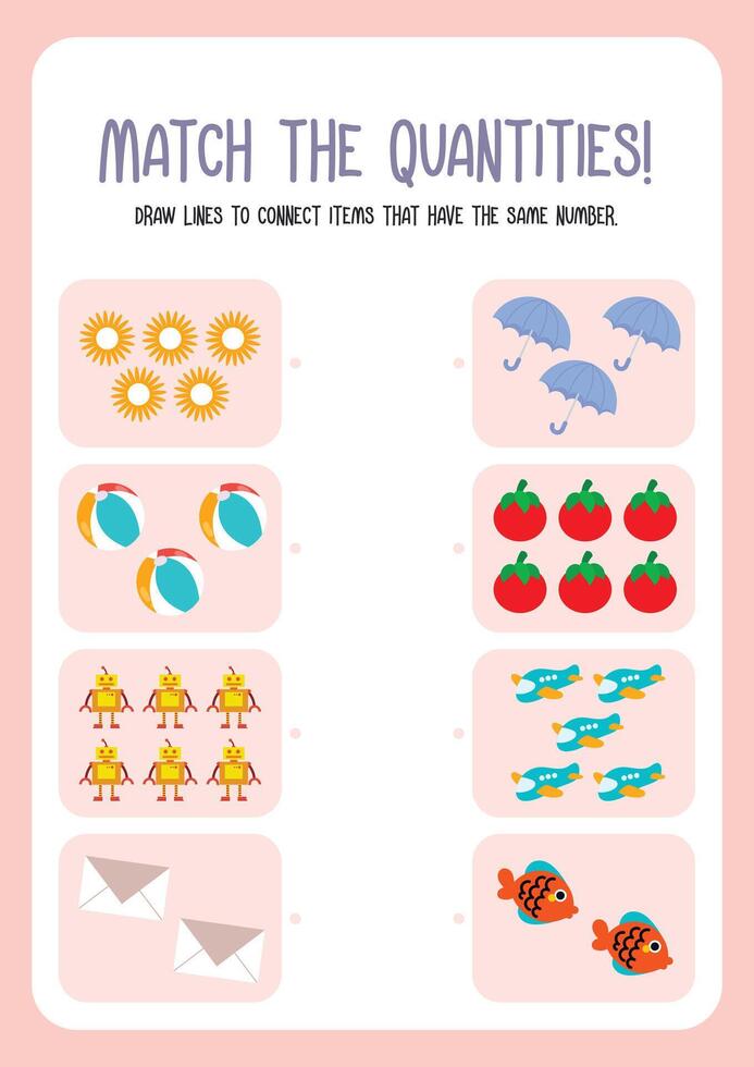 math problem counting worksheet printable for kids education fun learning vector
