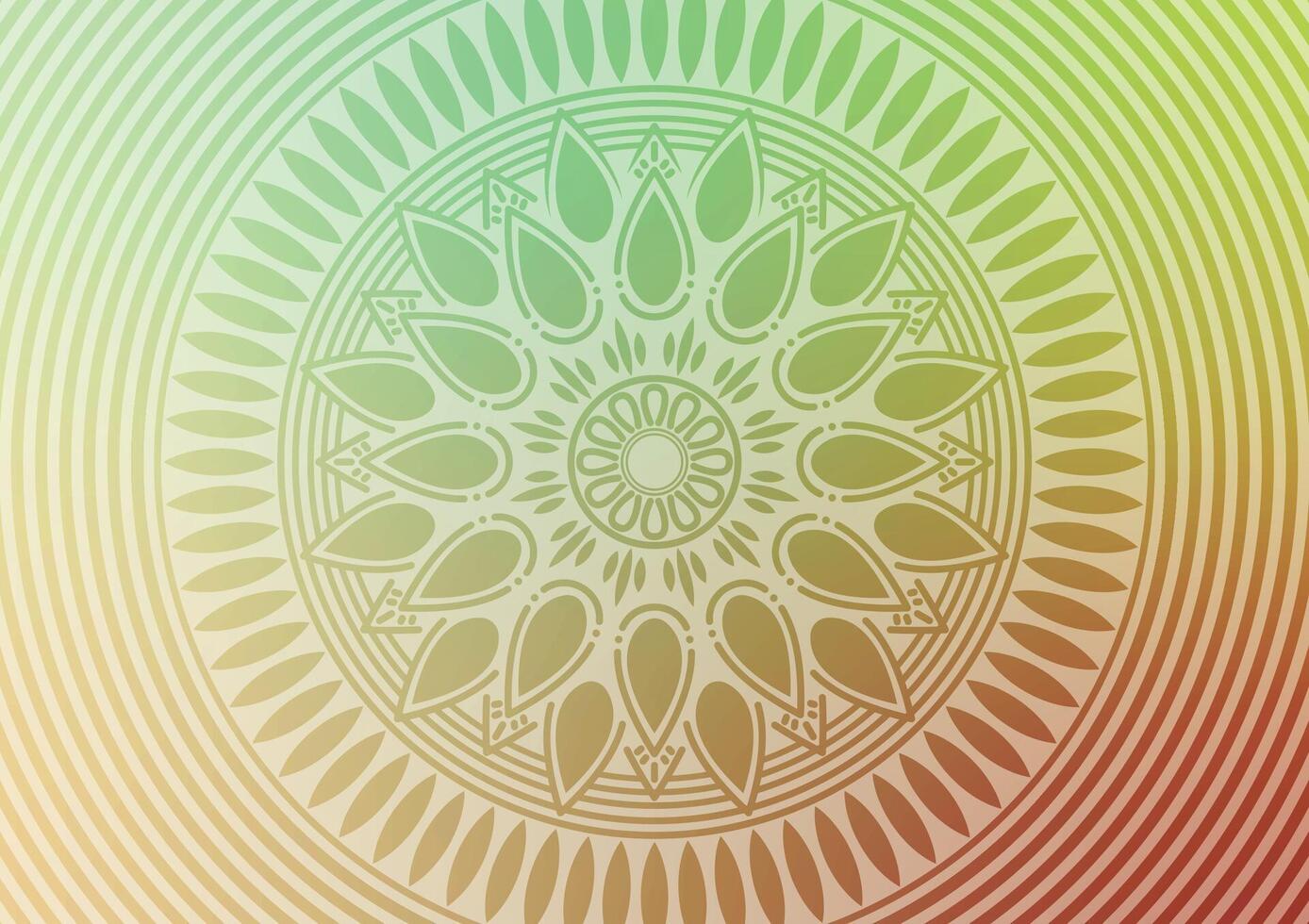 Soft green mandala flower pattern decoration background vector
