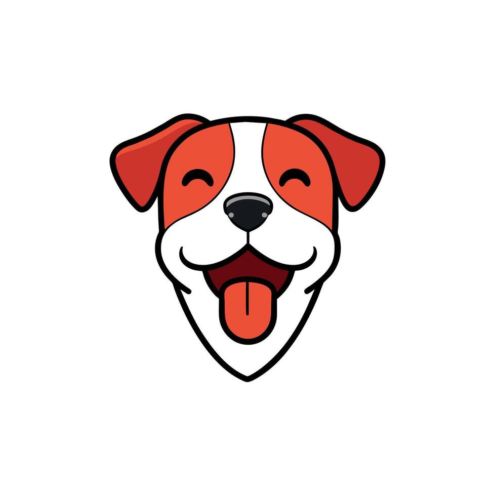 Boxer Dog laughs icon illustration vector
