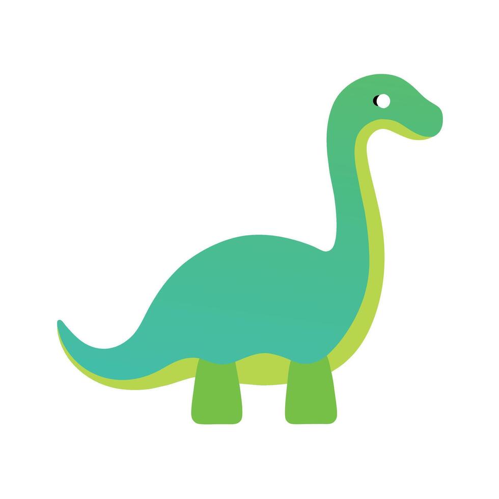 Brachiosaurus dinosaur learns icon illustration vector