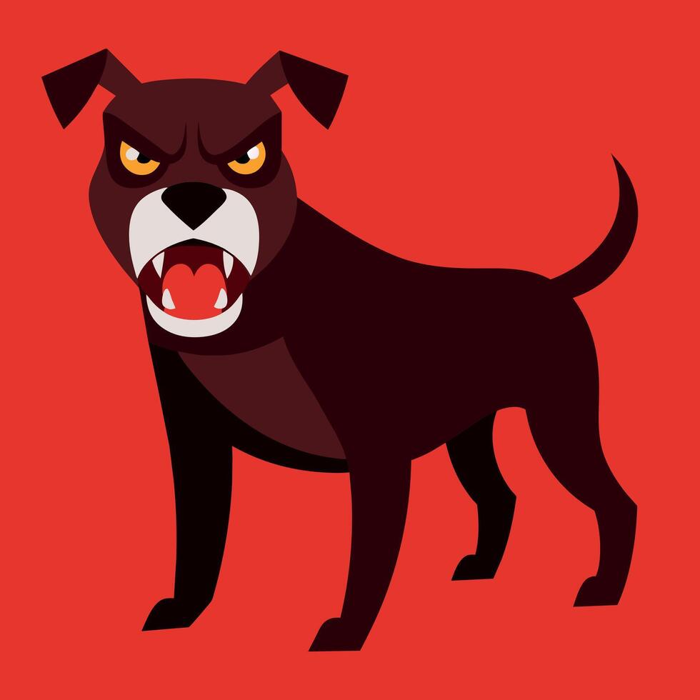 Boxador dog angry icon illustration vector