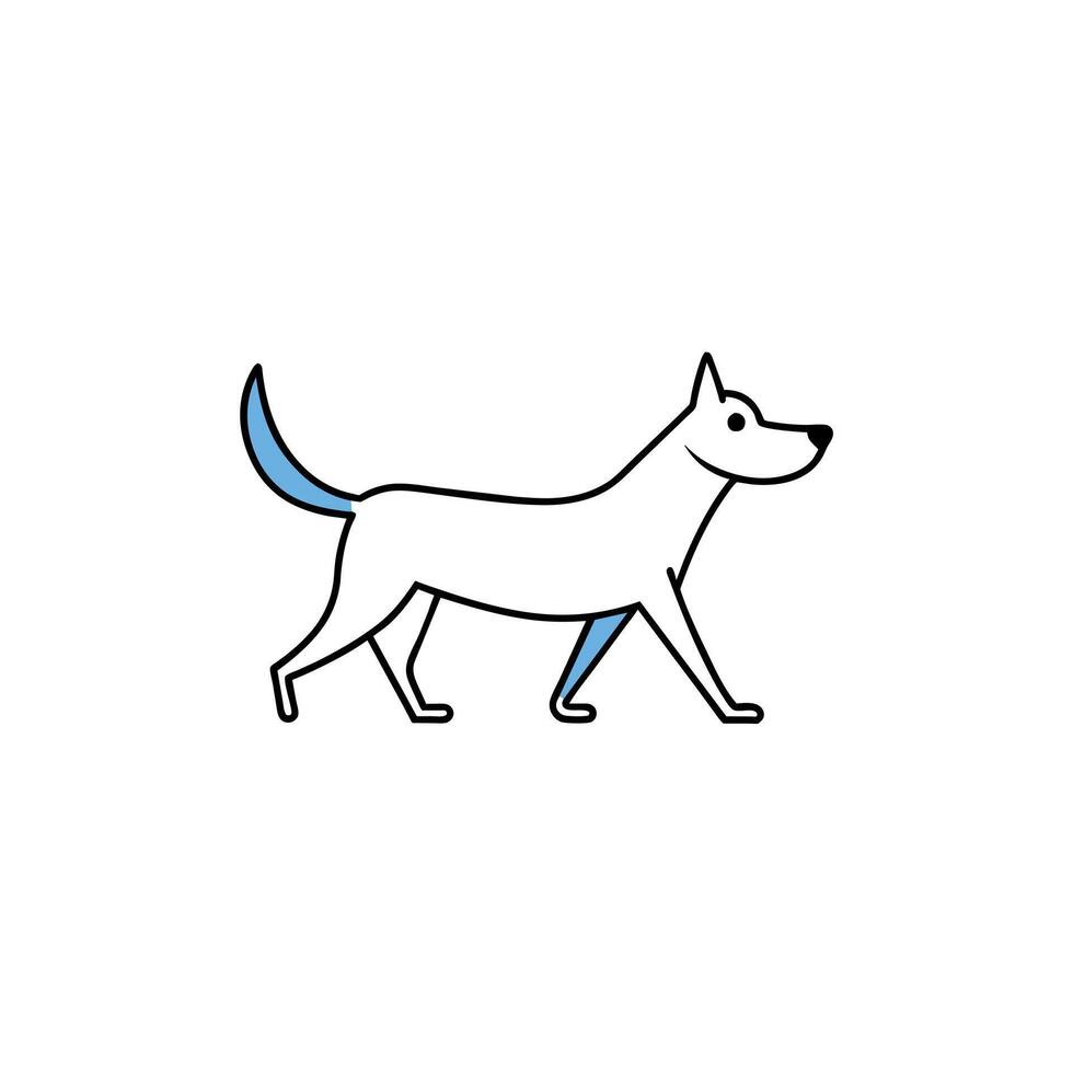 Boxsky dog walks icon illustration vector