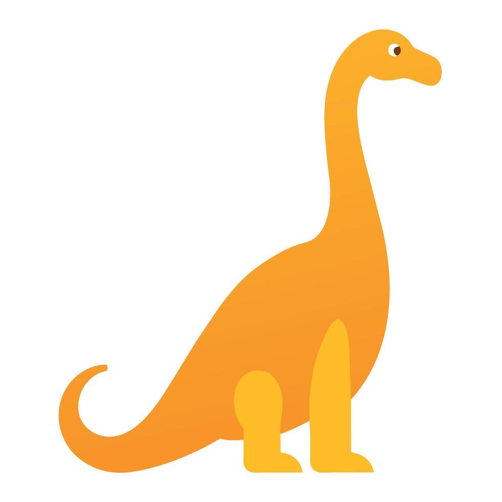 Brachiosaurus dinosaur lies icon illustration vector