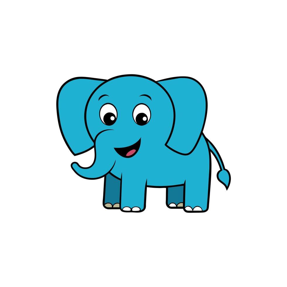 Bush Elephant smiles icon illustration vector