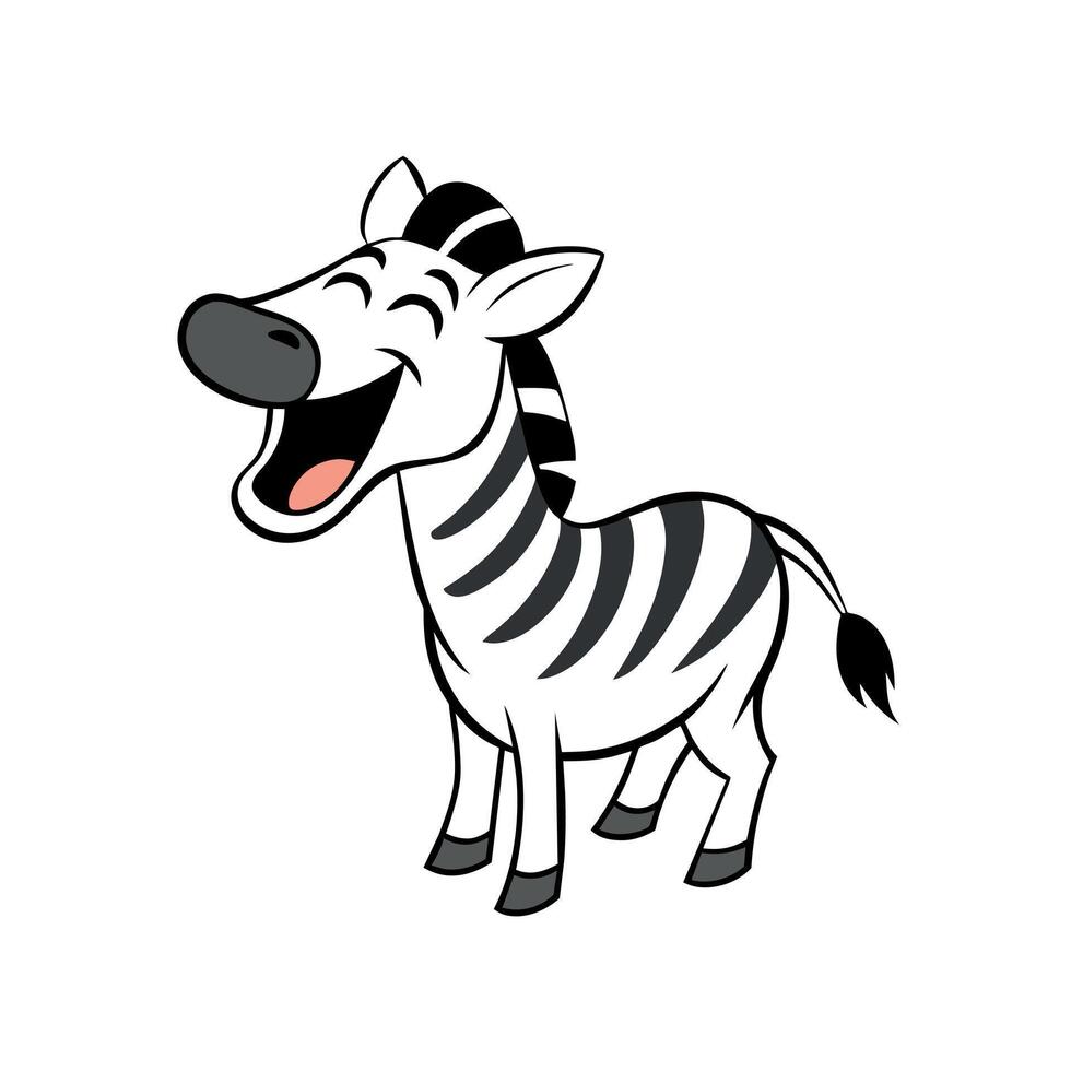 Burchells Zebra laughs icon illustration vector