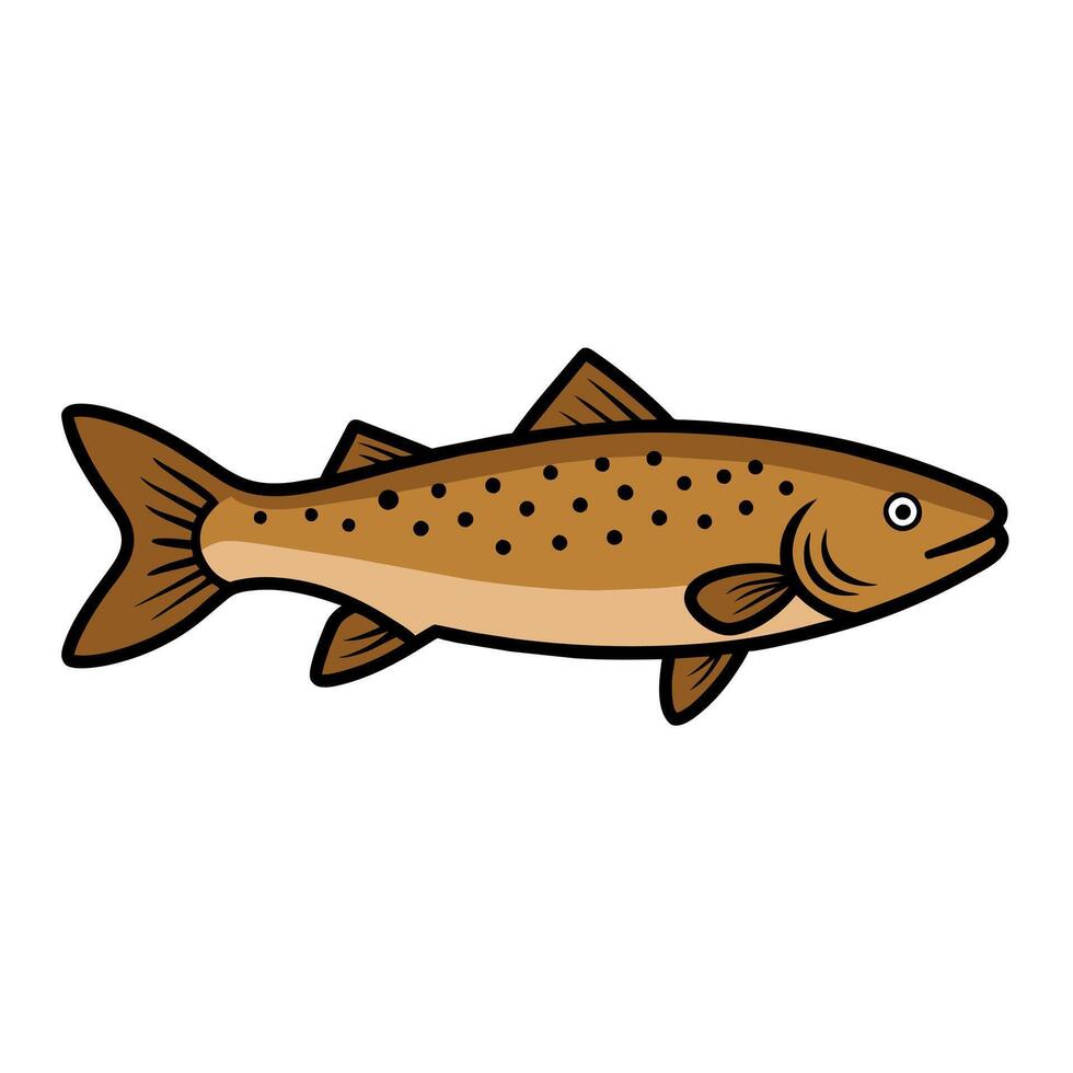 Brook Trout fish runs icon illustration vector