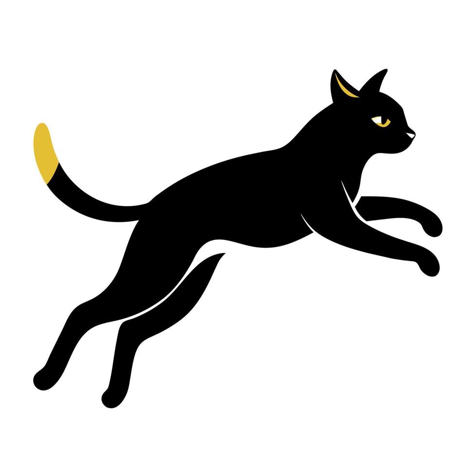 British Wild Cat jumps icon illustration vector