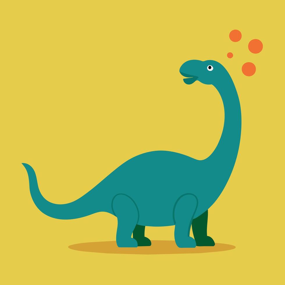 Brontosaurus dinosaur knocks icon illustration vector