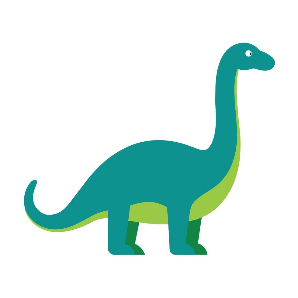 Brontosaurus dinosaur looks icon illustration vector