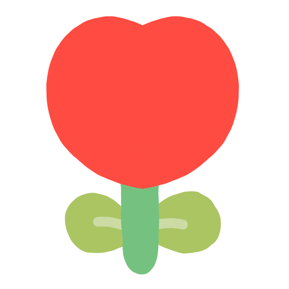 heart flower cartoon png