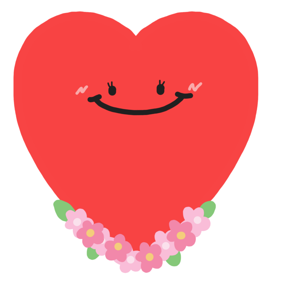 cute heart cartoon png