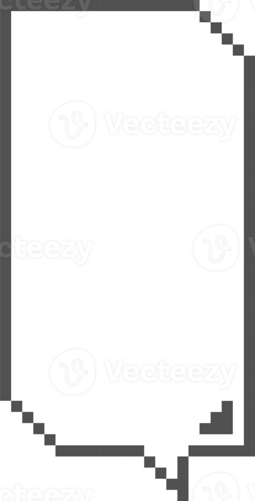 8bit retro game pixel speech bubble balloon icon sticker memo keyword planner text box banner png