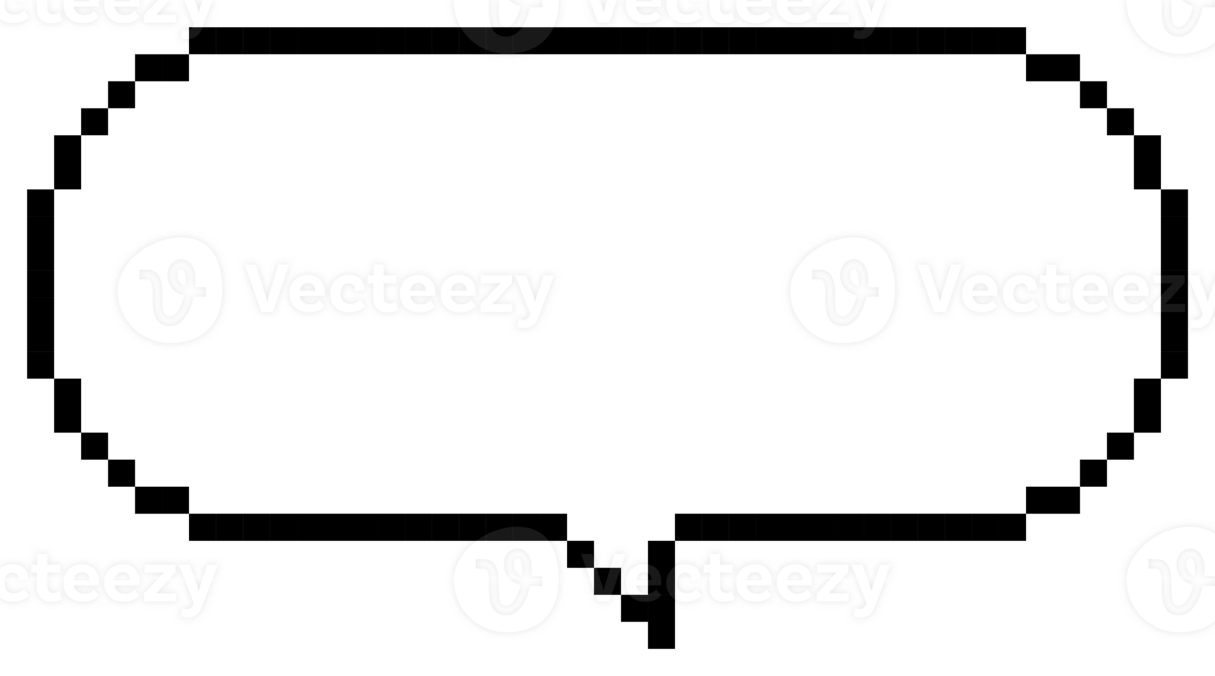 8bit retro game pixel art speech bubble balloon icon sticker memo keyword planner text box banner png