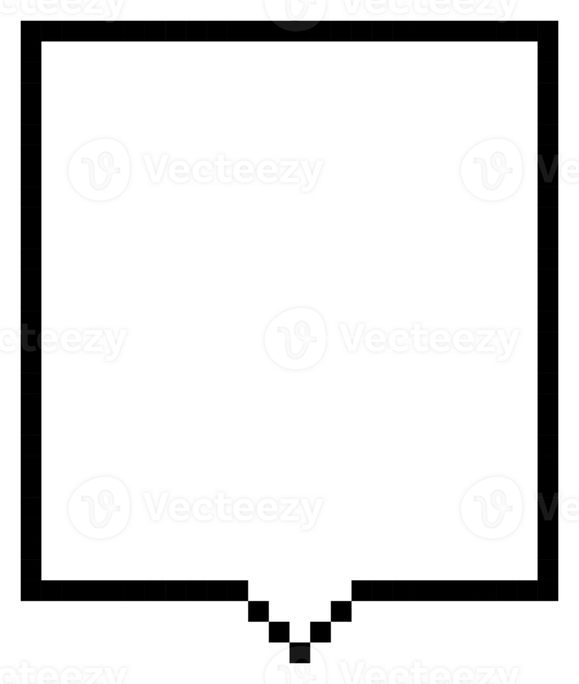 8bit retro game pixel art speech bubble balloon icon sticker memo keyword planner text box banner png